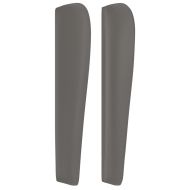 Горна табла с уши, сива, 93x23x118/128 см, кадифе