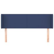 Горна табла за легло, синя, 147x16x78/88 см, плат