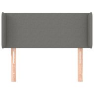 Горна табла за легло с уши, тъмносива, 93 x 16 x 78/88 см, плат