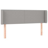 Горна табла за легло с уши, светлосива, 147x16x78/88 см, плат