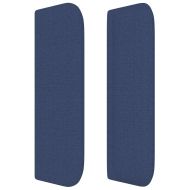 Горна табла за легло, синя, 203x16x78/88 см, плат