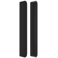 Горна табла с уши, черна, 147x16x118/128 см, изкуствена кожа