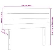 LED горна табла за легло, синя,100x5x78/88 см, плат