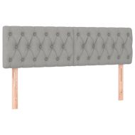 Боксспринг легло с матрак, светлосиво, 160x200 см, плат