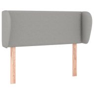 Горна табла за легло с уши, светлосива,93x23x78/88 см, плат