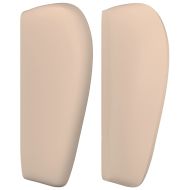 Горна табла с уши, капучино,147x23x78/88 см, изкуствена кожа