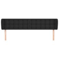 Горна табла с уши, черна,183x23x78/88 см, изкуствена кожа