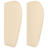 Горна табла за легло с уши, кремава, 183x23x78/88 см, плат