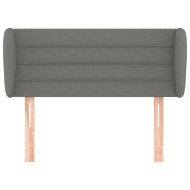 Горна табла за легло с уши, тъмносива, 93x23x78 см, плат