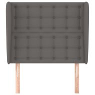 Горна табла с уши, сива, 103x23x118/128 см, плат