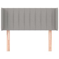 Горна табла за легло с уши, светлосива,93x16x78/88 см, плат