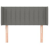 Горна табла за легло с уши, тъмносива, 103x16x78/88 см, плат