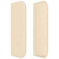 Горна табла за легло, кремава, 147x16x78/88 см, плат