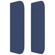 Горна табла за легло, синя, 183x16x78/88 см, плат