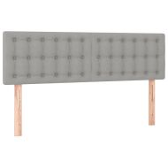 Боксспринг легло с матрак, светлосиво, 140x200 см, плат