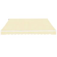 Сгъваема тента с ръчно задвижване, 400 см, кремава