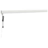 Прибираща се тента жълто и бяло 4x3 м плат и алуминий