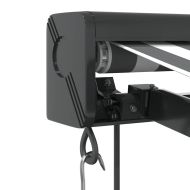 Прибираща се тента антрацит и бяло 3,5x2,5 м плат и алуминий