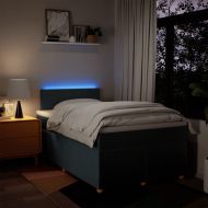 Боксспринг легло с матрак, синьо, 120x200 см, плат