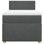 Боксспринг легло с матрак, тъмносив, 80x200 см, плат