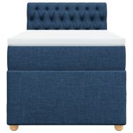 Боксспринг легло с матрак, синя, 90x190 см, плат