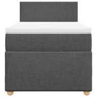 Боксспринг легло с матрак, тъмносив, 90x190 см, плат