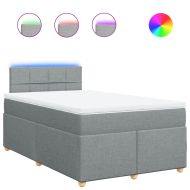 Боксспринг легло с матрак, светлосиво, 120x190 см, плат