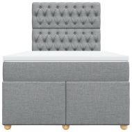 Боксспринг легло с матрак, светлосиво, 120x200 см, плат