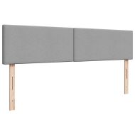 Османска легло с матраци и LED, светлосиво, 180x200 см, плат