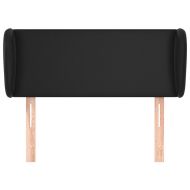 Горна табла с уши, черна, 93x23x78/88 см, изкуствена кожа