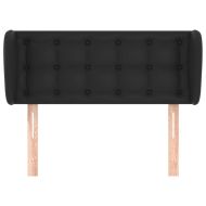 Горна табла с уши, черна,83x23x78/88 см, изкуствена кожа