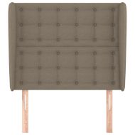 Горна табла за легло с уши, таупе, 103x23x118/128 см, плат