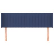 Горна табла за легло, синя, 147x16x78/88 см, плат