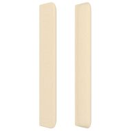 Горна табла за легло с уши, кремава, 183x16x118/128 см, плат