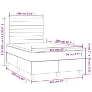 Боксспринг легло с матрак и LED, черно, 120x200 см, кадифе