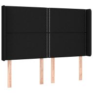 Боксспринг легло с матрак и LED, черно, 140x200 см, плат