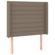 Боксспринг легло с матрак и LED, таупе, 80x200 см, плат