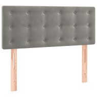 Боксспринг легло с матрак, светлосиво, 80x200 см, кадифе