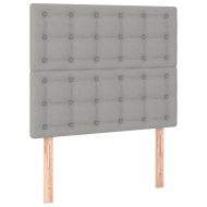 Боксспринг легло с матрак и LED, светлосиво, 80x200 см, плат