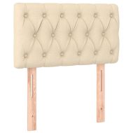 Боксспринг легло с матрак, кремава, 80x200 см, плат