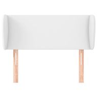 Горна табла с уши, Бяла, 103x23x78/88 см, изкуствена кожа