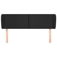 Горна табла с уши, черна, 147x23x78/88 см, изкуствена кожа