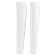 Горна табла с уши, бяла, 93x23x118/128 см, изкуствена кожа