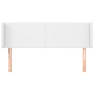 Горна табла за легло, Бяла, 147x16x78/88 см, изкуствена кожа