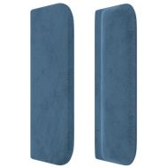 Горна табла за легло, тъмносиня, 103x16x78/88 см, кадифе