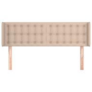 Горна табла за легло, капучино,147x16x78/88 см, изкуствена кожа