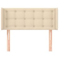 Горна табла за легло, кремава, 83x16x78/88 см, плат