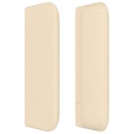 Горна табла за легло, кремава, 83x16x78/88 см, плат