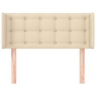 Горна табла за легло, кремава, 103x16x78/88 см, плат