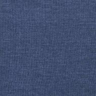 Горна табла за легло с уши, синя, 163x16x118/128 см, плат